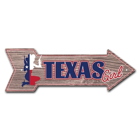 Signmission Texas Girl Arrow Sign Funny Home Decor 30in Wide P-ARROW10-999577